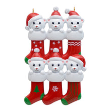 Load image into Gallery viewer, Personalized Christmas Gift Customize Christmas Ornament Bear Stocking Family