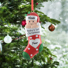 Load image into Gallery viewer, 2024 Personalized Baby's 1st Christmas Red Christmas Ornament Holiday Memory