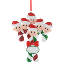 Load image into Gallery viewer, Personalized House Ornament Christmas Ornament Elves Family of 6