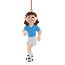 Load image into Gallery viewer, Personalized Christmas Sport Ornament Soccer Girl/Boy