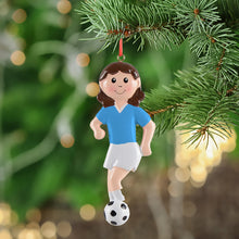 Load image into Gallery viewer, Personalized Christmas Sport Ornament Soccer Girl/Boy