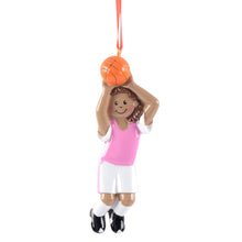 Load image into Gallery viewer, Personalized Christmas Sport Ornament Basketball Girl Ethnic