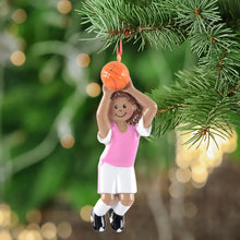 Load image into Gallery viewer, Personalized Christmas Sport Ornament Basketball Girl Ethnic