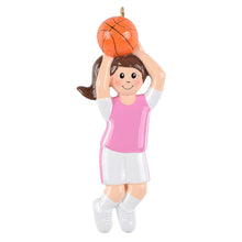 Load image into Gallery viewer, Personalized Christmas Sport Ornament Basketball Girl