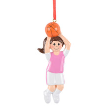 Load image into Gallery viewer, Personalized Christmas Sport Ornament Basketball Girl