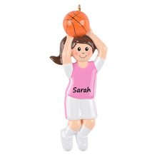 Load image into Gallery viewer, Personalized Christmas Sport Ornament Basketball Girl