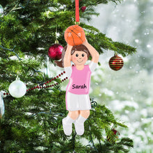 Load image into Gallery viewer, Personalized Christmas Sport Ornament Basketball Girl