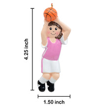 Load image into Gallery viewer, Personalized Christmas Sport Ornament Basketball Girl/Boy