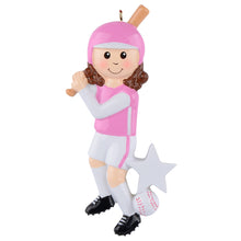 Load image into Gallery viewer, Personalized Christmas Gift for Girl Baseball Player Sport Ornament Baseball Ornament