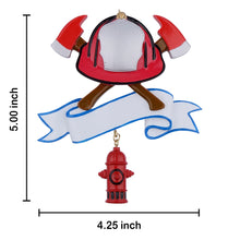 Load image into Gallery viewer, Personalized Christmas Gift Occupation Ornament Firefighter