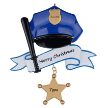 Load image into Gallery viewer, Personalized Occupation Christmas Ornaments Policeman Ornament