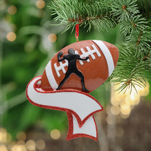 Load image into Gallery viewer, Personalized Christmas Sport Ornament Footaball