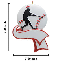 Load image into Gallery viewer, 2024 Christmas Gift for Baseball Player Sport Ornament Personalized Baseball Ornament