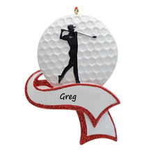 Load image into Gallery viewer, Personalized Christmas Sport Ornament Golf