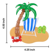Load image into Gallery viewer, Personalized Christmas Ornament Vacation at Beach