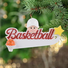 Load image into Gallery viewer, Personalized Christmas Sport Ornament Basketball