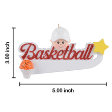 Load image into Gallery viewer, Personalized Christmas Sport Ornament Basketball