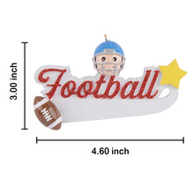 Load image into Gallery viewer, Personalized Christmas Sport Ornament Football Boy