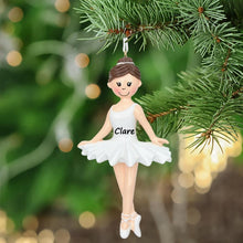Load image into Gallery viewer, Personalized Christmas Sport Ornament Ballerina Girl Different Color Options