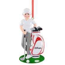 Load image into Gallery viewer, Personalized Christmas Sport Ornament Golf Boy