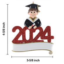 Load image into Gallery viewer, Personalized Gift 2024 Christmas Ornament Graduate Boy/Girl