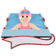 Load image into Gallery viewer, Personalized Christmas Sport Ornament Swimming Girl