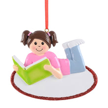 Load image into Gallery viewer, Personalized Christmas Ornament Love Reading Girl/Boy