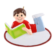 Load image into Gallery viewer, Personalized Christmas Ornament Love Reading Girl/Boy