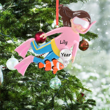 Load image into Gallery viewer, Personalized Christmas Gift Snorkeling Girl Ornament