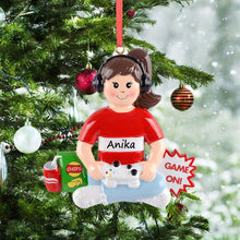 Load image into Gallery viewer, Special Gift Personalized Christmas Ornament Game Player Boy/Girl
