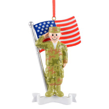 Load image into Gallery viewer, Christmas Gift for Army Department Personalized Military Ornament