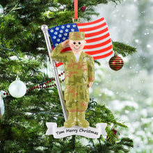 Load image into Gallery viewer, Christmas Gift for Army Department Personalized Military Ornament