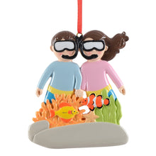 Load image into Gallery viewer, Personalized Ornament Christmas Gift Snorkeling Couple
