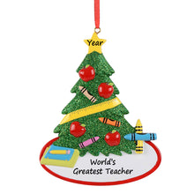 Load image into Gallery viewer, Personalized Gift for School & Teacher Christmas Decoration Ornament A+ Educator