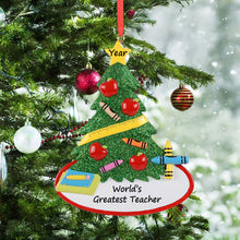 Load image into Gallery viewer, Personalized Gift for School & Teacher Christmas Decoration Ornament A+ Educator
