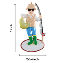 Load image into Gallery viewer, Personalized Fishingman Gift Christmas Decoration Ornament Fisherman