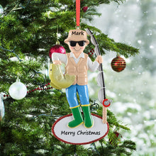 Load image into Gallery viewer, Personalized Fishingman Gift Christmas Decoration Ornament Fisherman
