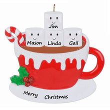 Load image into Gallery viewer, Personalized Christmas Ornament Marshmallo Family 4