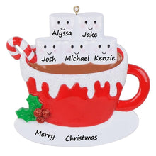 Load image into Gallery viewer, Personalized Christmas Ornament Marshmallo Family 5