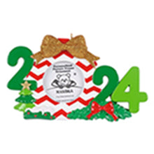 Load image into Gallery viewer, Personalized 2024 Photo Frame Christmas Tree Ornament,Resin