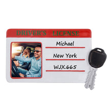 Load image into Gallery viewer, Personalized Christmas Gift Ornament Photo Frame Driver's License