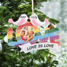 Load image into Gallery viewer, Personalized Christmas Gift LGBT Photo Frame Ornament A/B