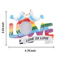 Load image into Gallery viewer, Personalized Christmas Gift LGBT Photo Frame Ornament A/B