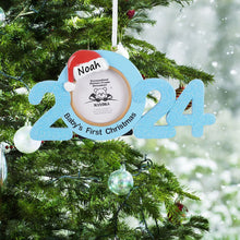 Load image into Gallery viewer, Personalized Christmas Ornament Baby's 1st Christmas Photo Frame Boy/Girl