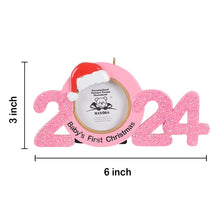 Load image into Gallery viewer, Personalized Christmas Ornament Baby's 1st Christmas Photo Frame Boy/Girl
