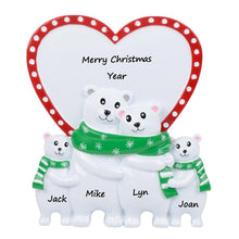 Load image into Gallery viewer, Christmas Gift Table Top Decoration Polar Bear Family 4