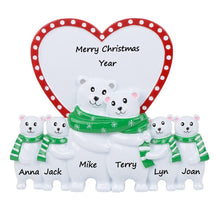 Load image into Gallery viewer, Customize Table Top Decoration Christmas Ornament Polar Bear Family 6