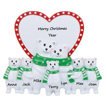 Load image into Gallery viewer, Personalized Christmas Gift Polar Bear Table Top Family 7