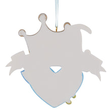 Load image into Gallery viewer, Christmas Personalized Ornament Prince Crown Blue/Pink