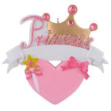 Load image into Gallery viewer, Christmas Ornament Gift Personalized Ornament Princess Crown Blue/Pink